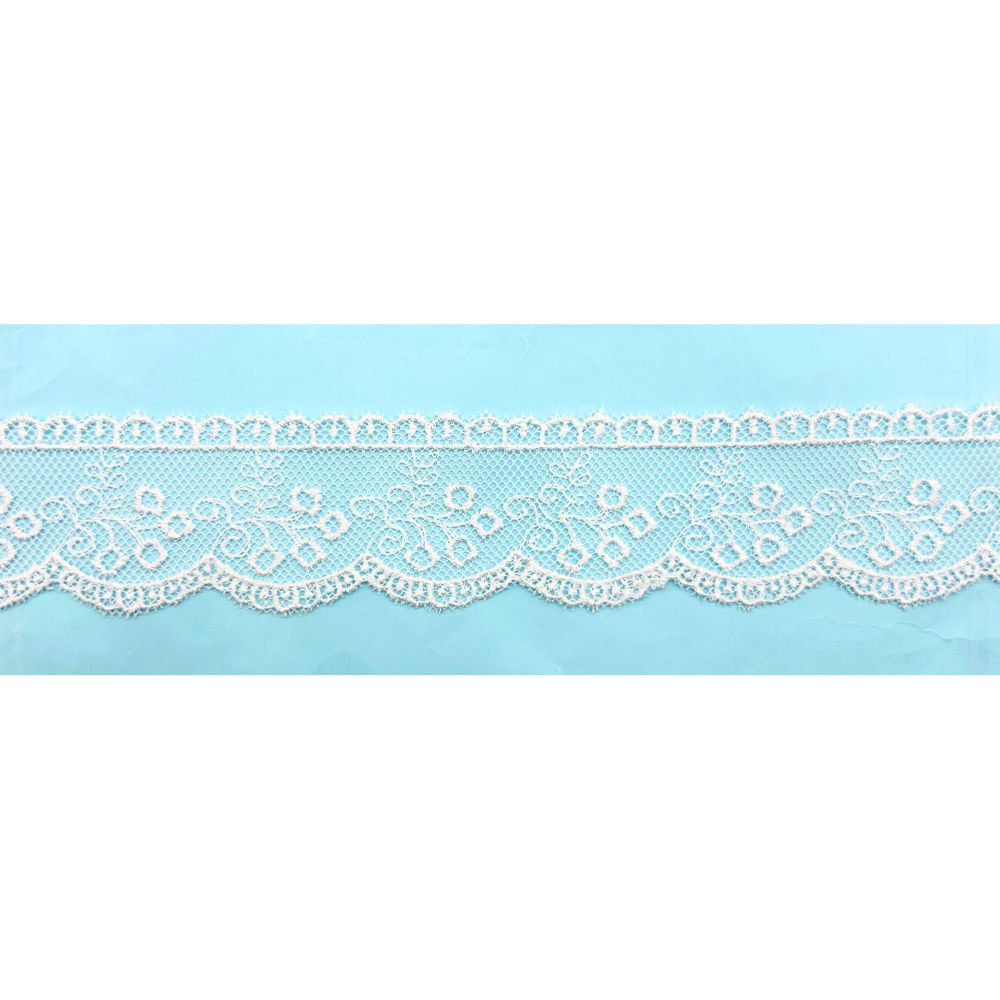 Pizzo tulle 100% poliestere h 3 cm  articolo 30490 metri 10