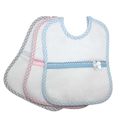 Bavette con inserto in tela aida articolo BV01107 pezzi 2