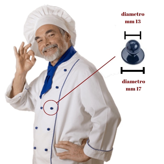 Bottone cuoco in plastica pezzi 10