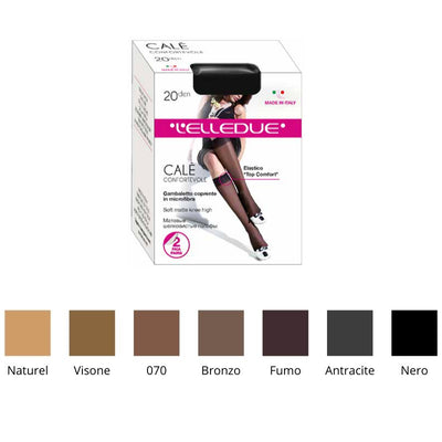 Calè 20 gambaletto filanca 20 den Elledue paia 24