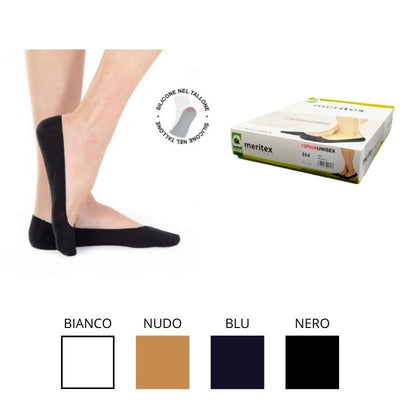 Calza sottopiede unisex silicone nel tallone articolo 664 paia 12