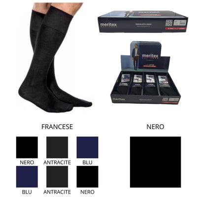 Calza uomo lunga caldo cotone articolo 120 paia 12