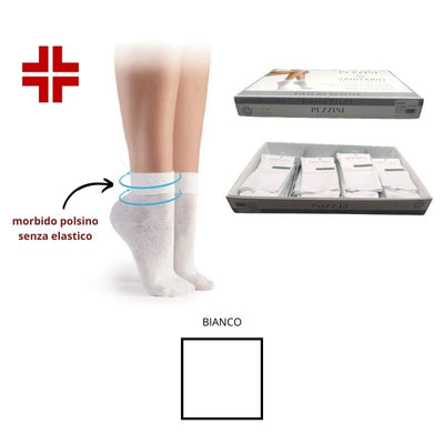 Calzino sanitario risvolto relax in caldo cotone articolo Dcz-551 Pezzini paia 12
