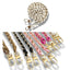 Bag chain in zama and leather item FM0351