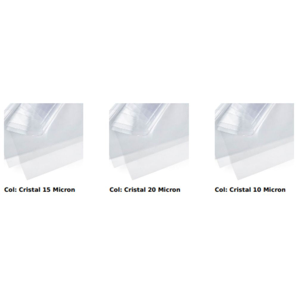 Transparent polyvinyl waxed sheet H 140 cm, Sapphire article