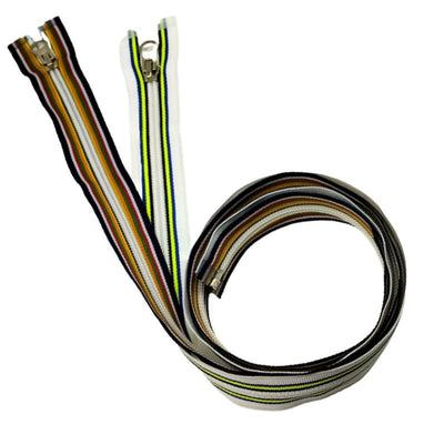 Cerniera lampo multicolor spirale catena 6 mm divisibile cm 80