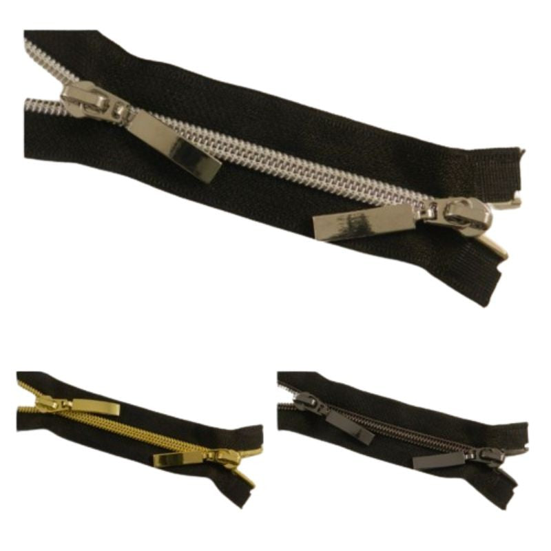 Cerniera lampo spirale laminata 100 cm combi ( 2 cursori) divisibile catena 6 mm