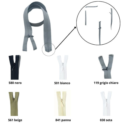 Chiusura invisibile divisibile con coppa inferiore mobile cm 60