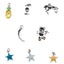 Metal pendants 12 pieces