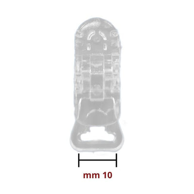 Clips trasparente passante da mm 10 articolo 6/423/10 pezzi 10