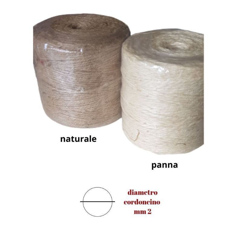 Natural jute rope ø 2 mm item J961 500 grams (approximately 300 m)