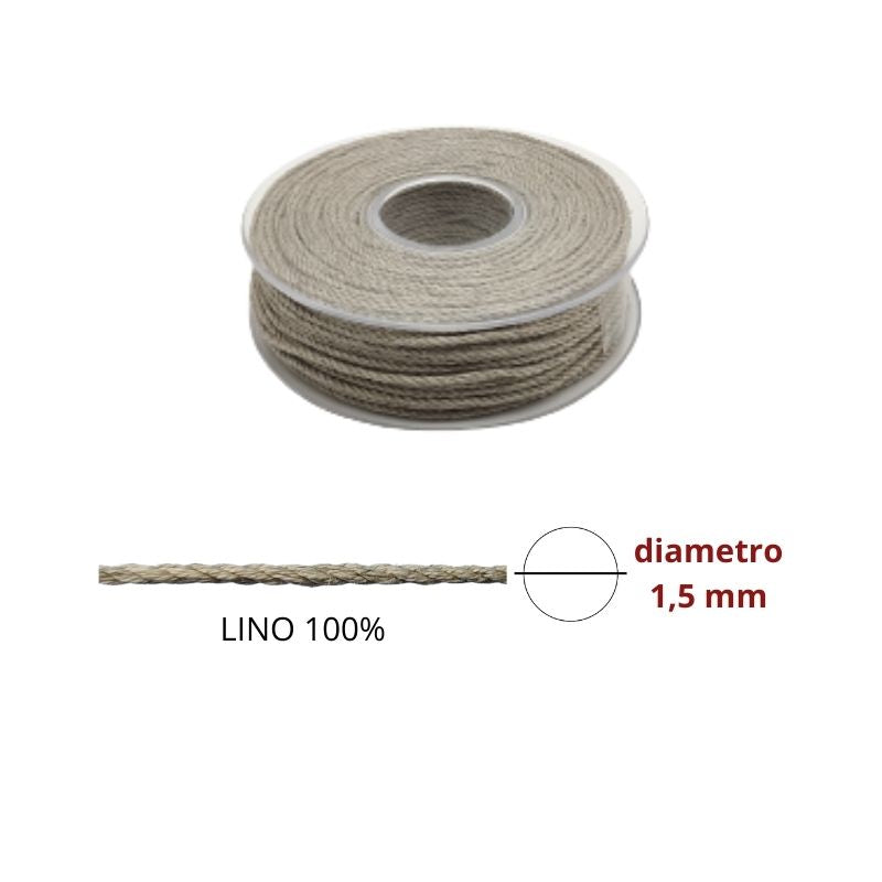 Cordoncino in lino ø mm 1,5 articolo 10805 metri 50