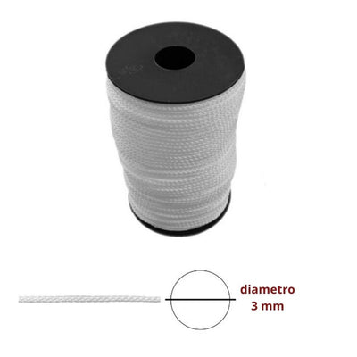 Cordoncino trecciato per tenda ø mm 3 articolo 4060 metri 100
