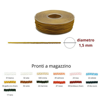 Cordoncino viscosa 100% ø mm 1,5 articolo 10800 metri 50