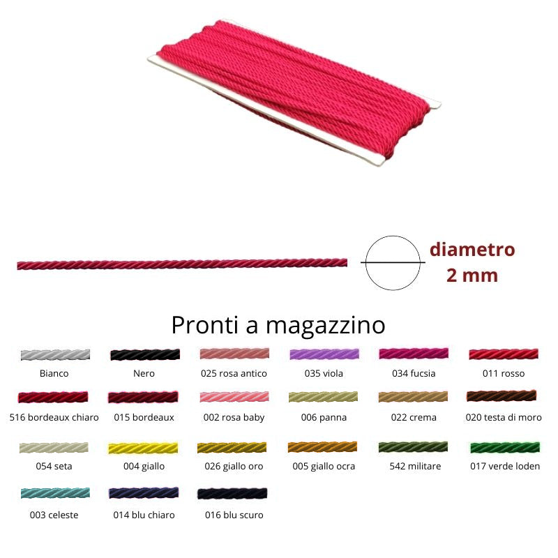 Cordone 3 capi ø mm 2 articolo 520/1 metri 20