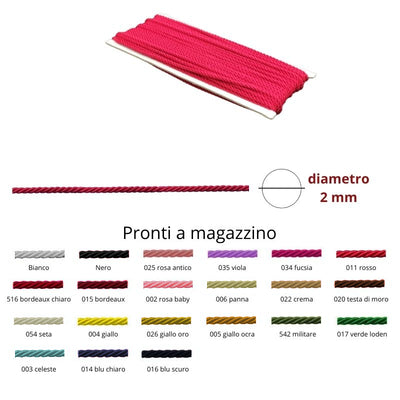 Cordone 3 capi ø mm 2 articolo 520/1 metri 20