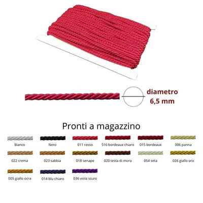 Cordone 3 capi ø mm 6,5 articolo 520/5 metri 20