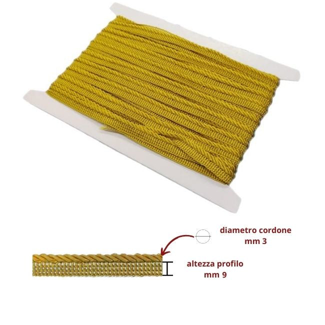 Cordone con profilo ø mm 3 articolo 2560/03 metri 20