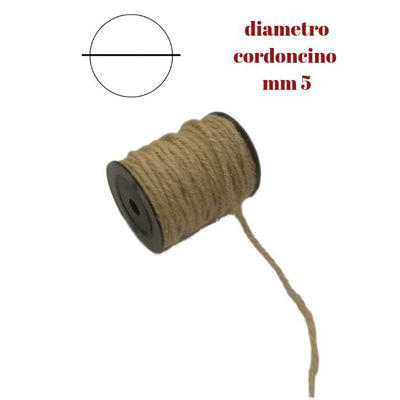 Cordone juta ø mm 5 naturale articolo 553/05 metri 20