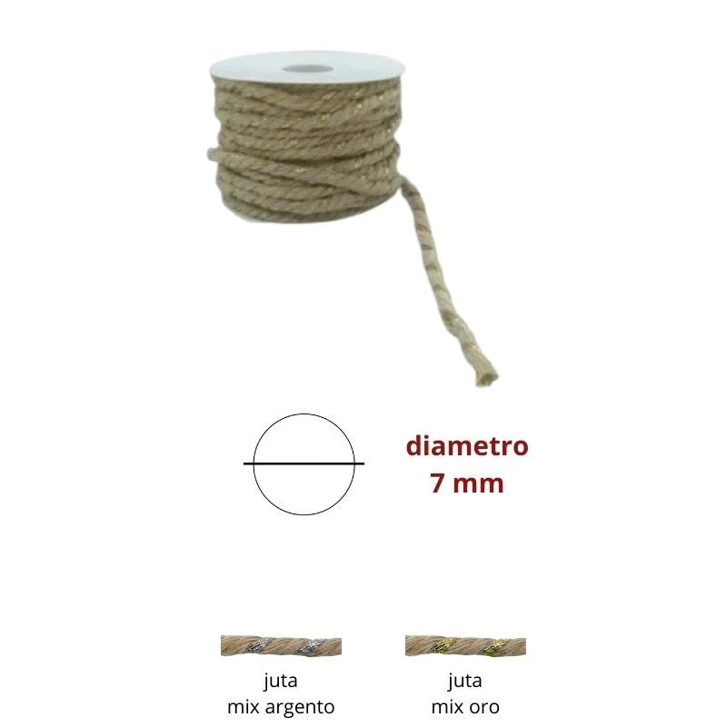 Cordone juta vergola oro ø mm 7 articolo 551/07 metri 20