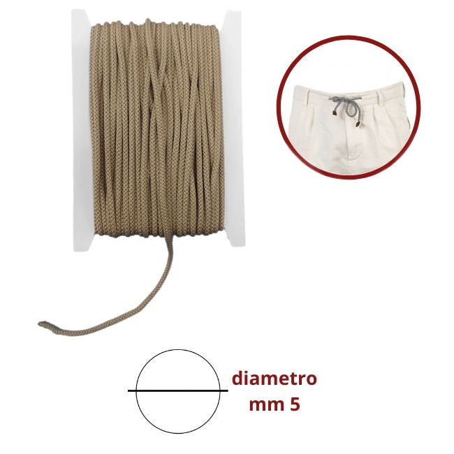 Cordone soft 100% poliestere ø 5 mm articolo 5005 metri 20