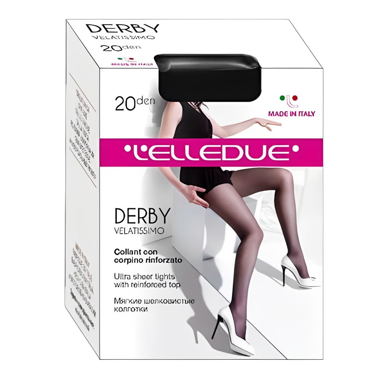 Derby 20 den collant filanca  Elledue paia 12