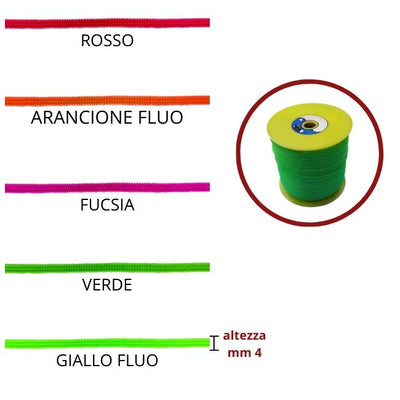 Elastico colorato h mm 4 articolo 2342/04 metri 10