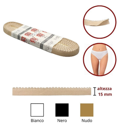 Elastico da rifinitura h mm 15 articolo 45/15 metri 10