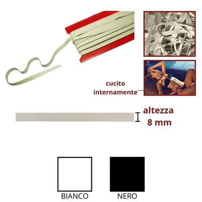 Elastico gommato para h 8 mm metri 50