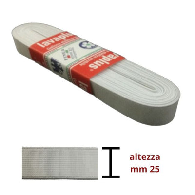 Elastico lavaplus gallone h mm 25 articolo 9140/25 metri 10