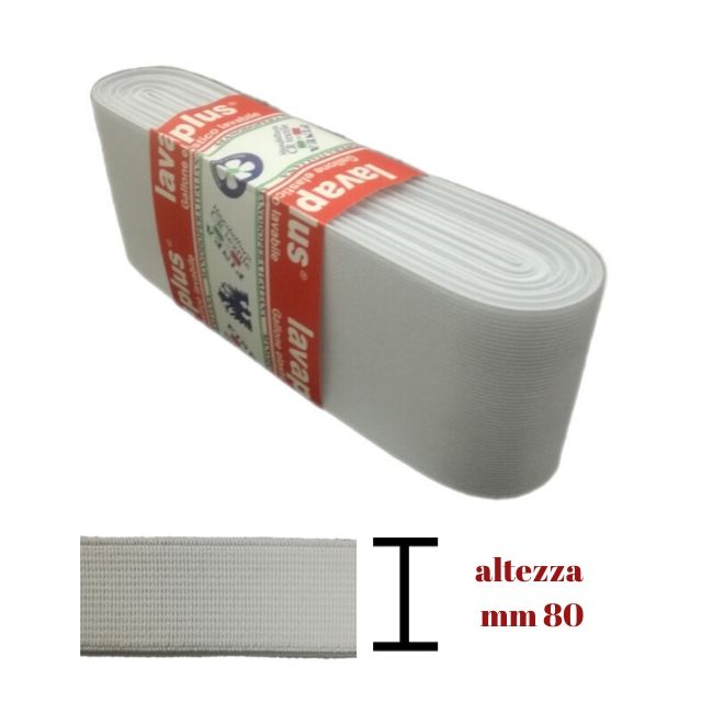 Elastico lavaplus gallone h mm 80 articolo 9140/80 metri 10