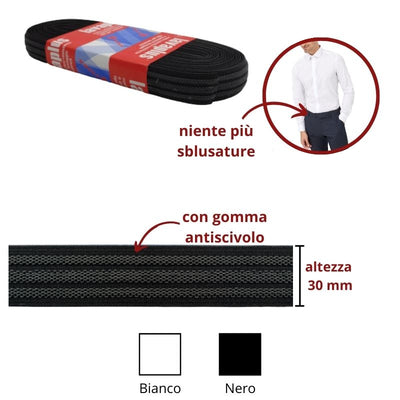 Elastico lavaplus gomma esterna h mm 30 articolo 176/30 metri 10