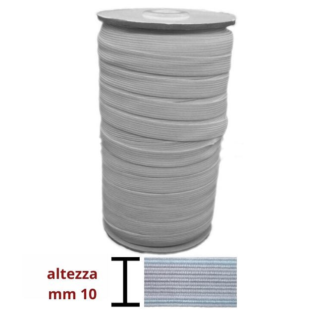 Elastico m100 treccia h mm 10 articolo N 16t metri 100