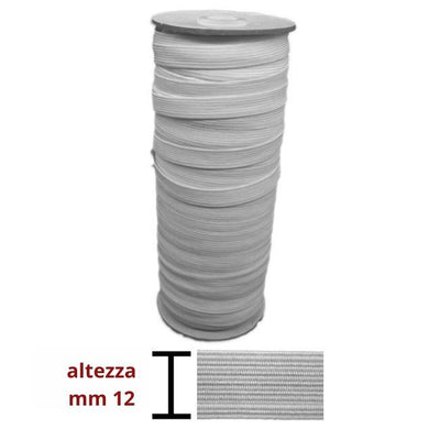 Elastico m100 treccia h mm 12 articolo N 18t metri 100