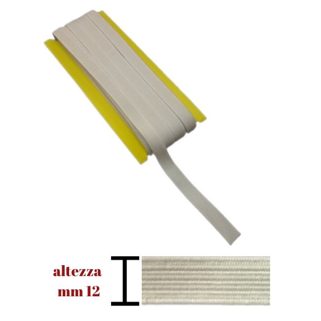 Elastico m20 treccia h mm 12 articolo 18T metri 20