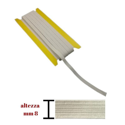 Elastico m20 treccia h mm  8 articolo 14T metri 20