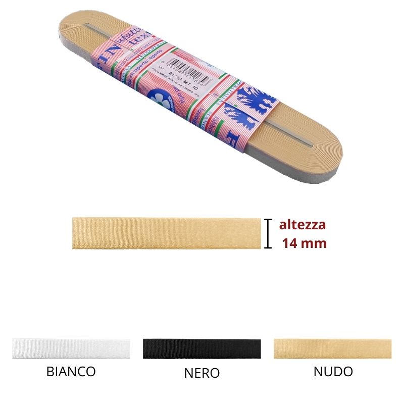 Elastico rasato h mm 14 articolo 21/14 metri 10