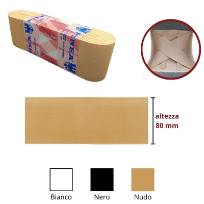 Elastico rigido h mm 80 articolo 88/80 metri 10