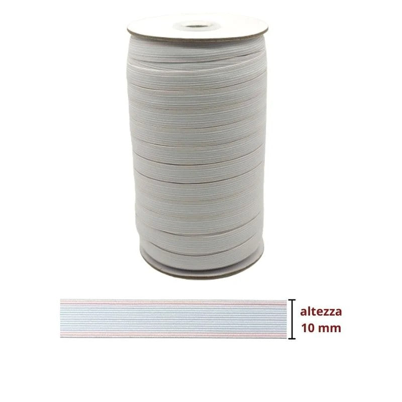 Elastico treccia lavabile h mm 10 articolo 16tl metri 100
