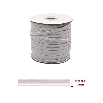Elastico treccia lavabile h mm 5 articolo 10tl metri 100