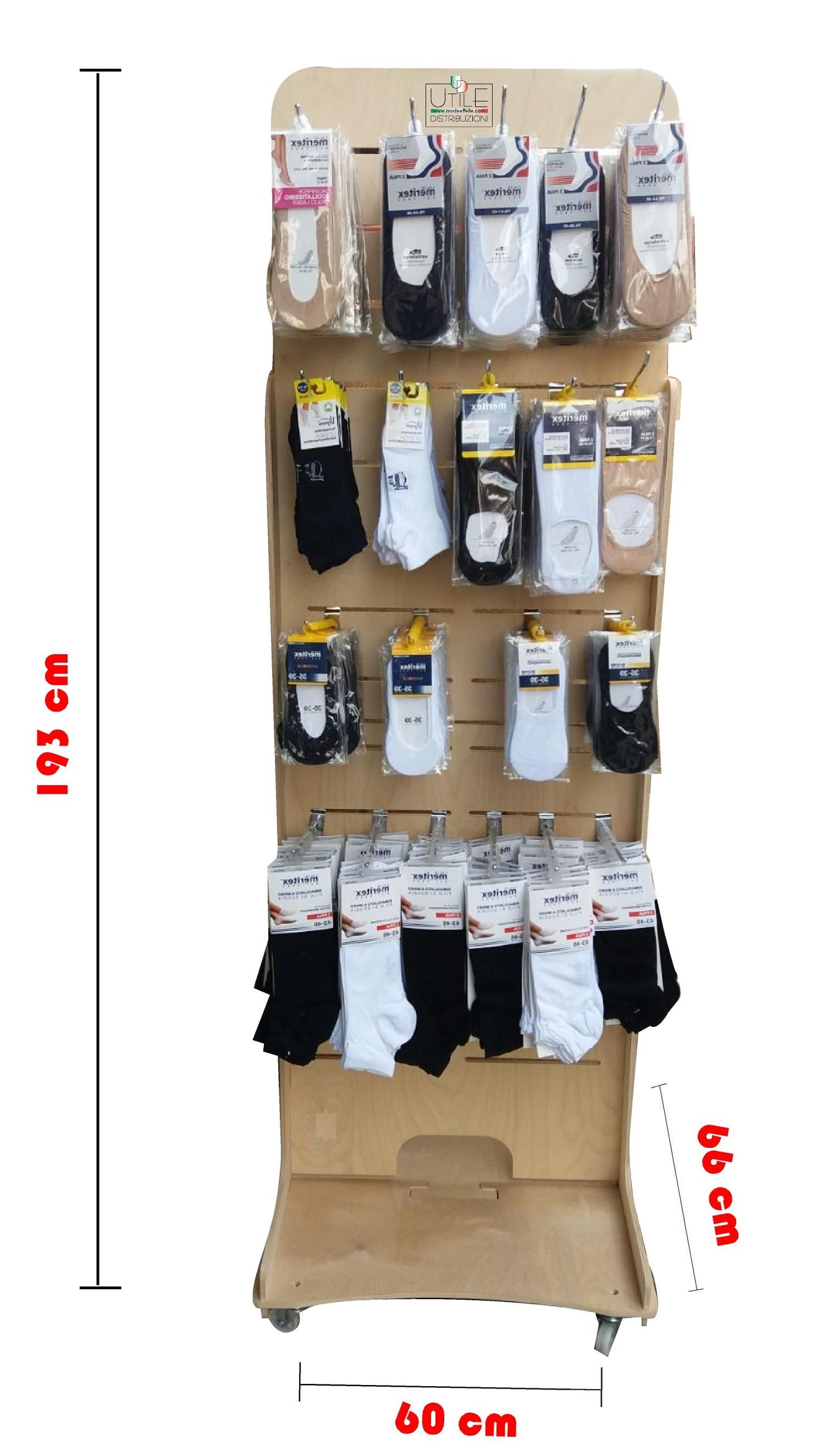 Sanetta and Babette men's, women's, and children's item display