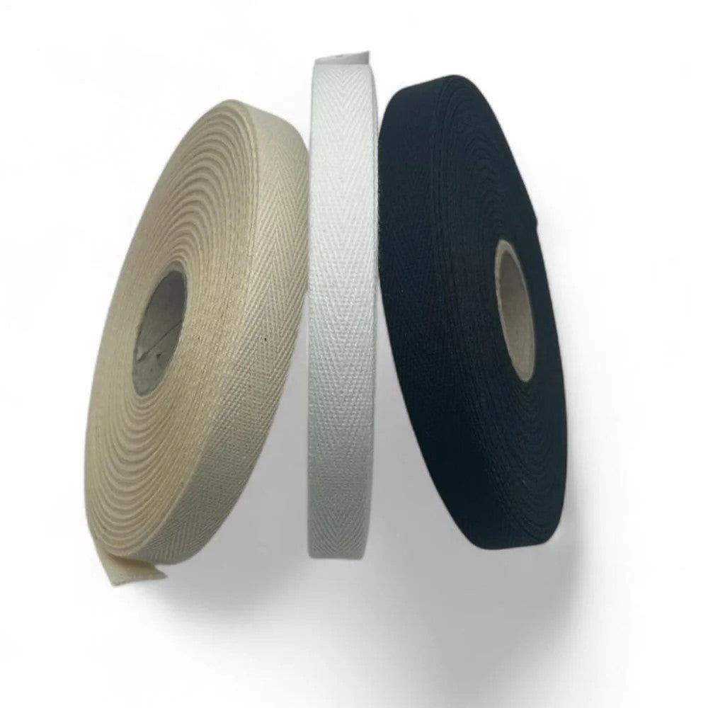 100% cotton herringbone ribbon h mm 12 item 530/12 20 meters