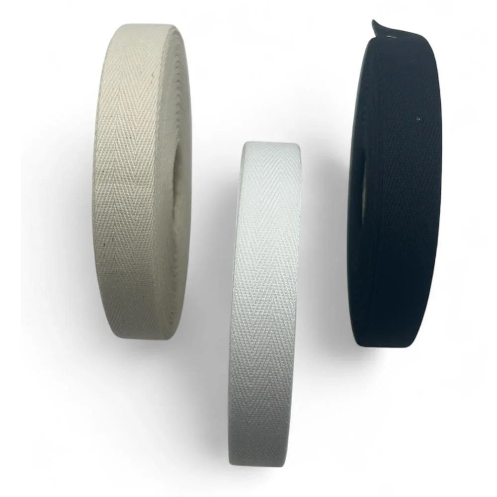 Fettuccia spigata cotone 100% h mm 17 articolo 530/17 metri 20