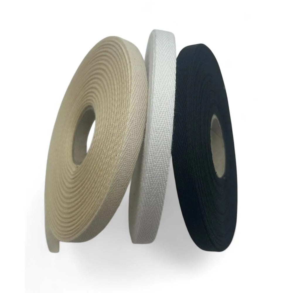 Fettuccia spigata cotone 100% h mm  8 articolo 530/08 metri 20