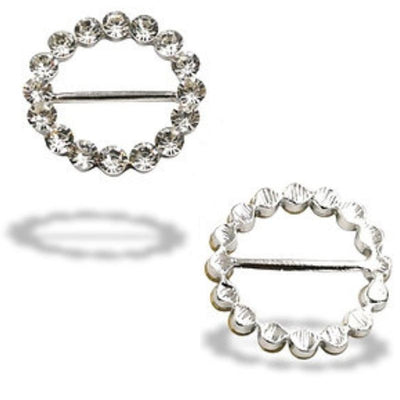 Fibbia circolare realizzata con pietre crystal articolo FM9459