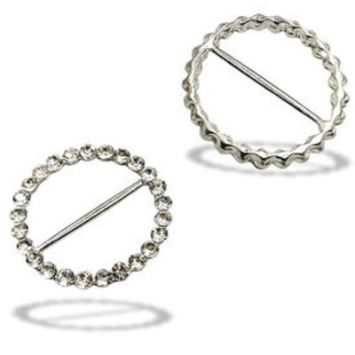 Fibbia circolare realizzata con pietre crystal articolo FM9460