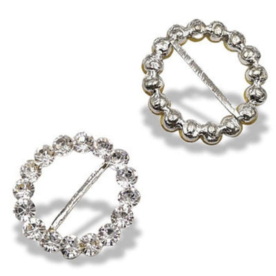 Fibbia circolare realizzata con pietre crystal articolo FM9461