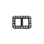 Plastic buckle with rhinestones h cm 0.8 item 6/475/2 pieces 10