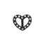 Plastic buckle with rhinestones h cm 0.8 item 6/475/4 pieces 10