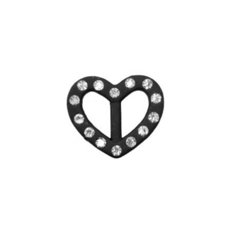 Fibbia plastica con strass h cm 0,8 articolo 6/475/4 pezzi 10